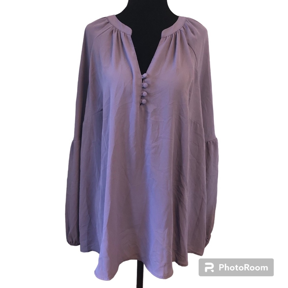 Torrid Georgette Puff Sleeve Peasant Blouse size 1X - Picture 5 of 9
